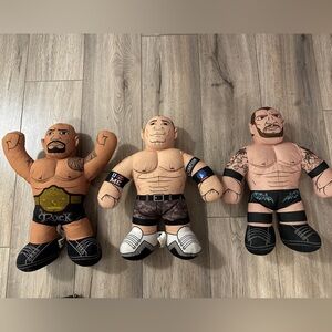 WWE 2011 Brawlin Buddies the rock,John Cena  Randy Orton 16" Wrestling untested